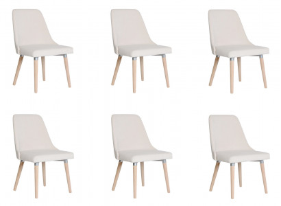 6x Design Polster Sitz Stühle Stuhl Seht Garnitur Sessel Lounge Club Set 